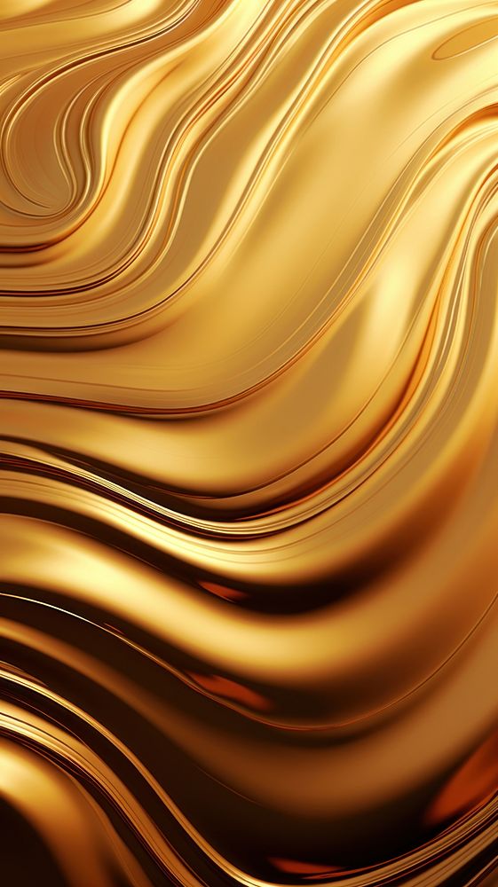  Gold Liquid Metallic Wavy Background gold backgrounds pattern. AI generated Image by rawpixel.