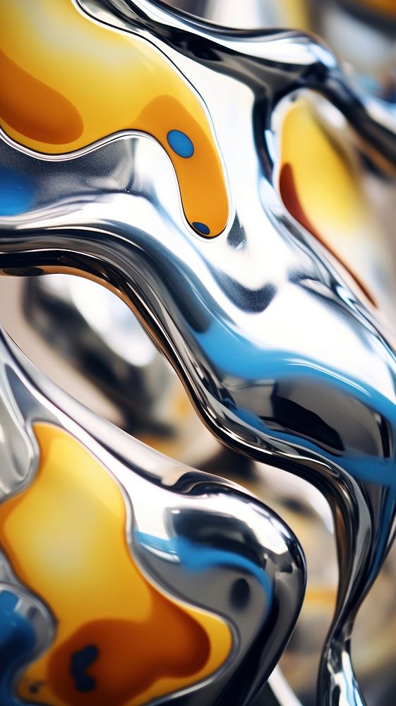  Chrome macro photography backgrounds reflection. AI generated Image by rawpixel.