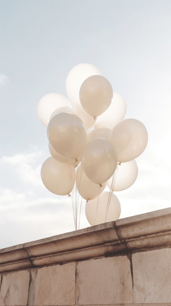 Balloons and champagne celebration architecture decoration. AI generated Image by rawpixel.