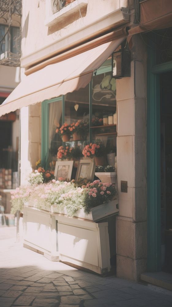 Flower shop street plant city. AI generated Image by rawpixel.
