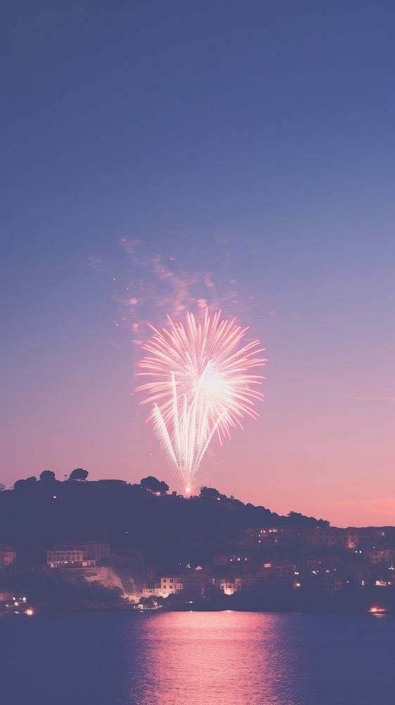 Firework fireworks architecture outdoors. AI generated Image by rawpixel.