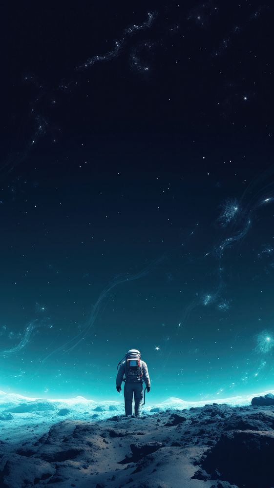  Space outdoors nature night. AI generated Image by rawpixel.