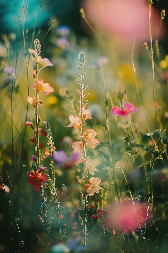 Wildflower sunlight outdoors nature.