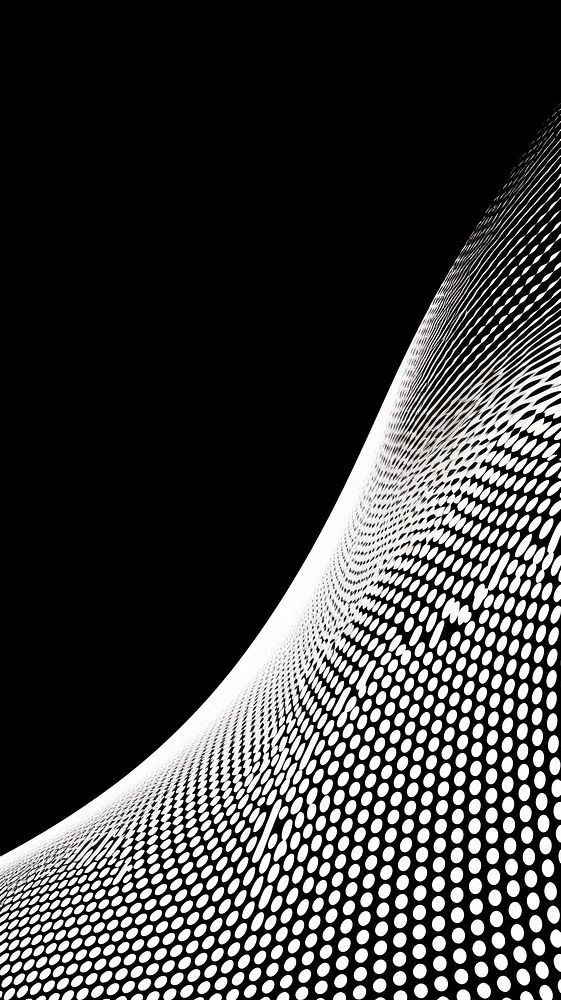  Abstract white light dotted pattern curve black. AI generated Image by rawpixel.