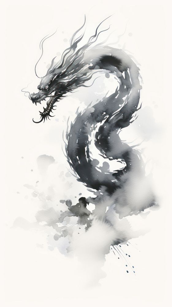 Dragon ink creativity cartoon.