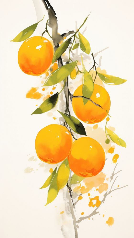 Fruit grapefruit painting lemon.
