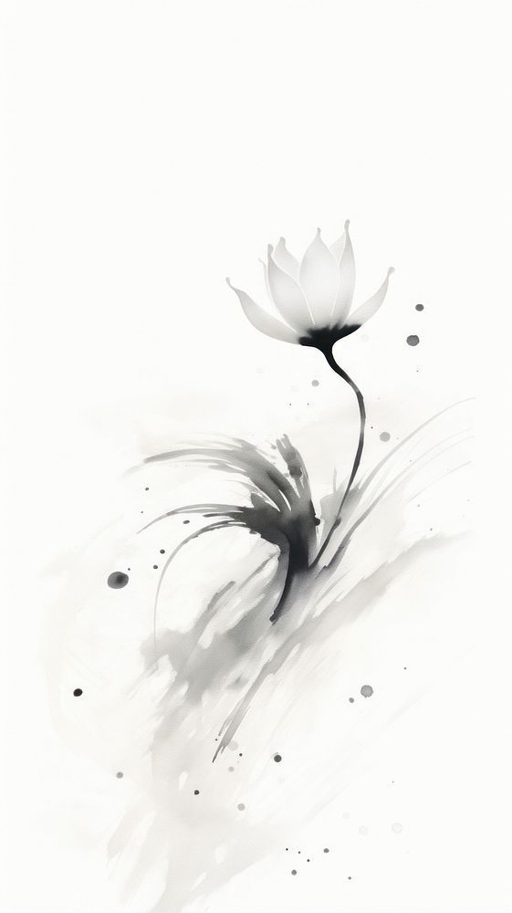 Drawing nature flower sketch.