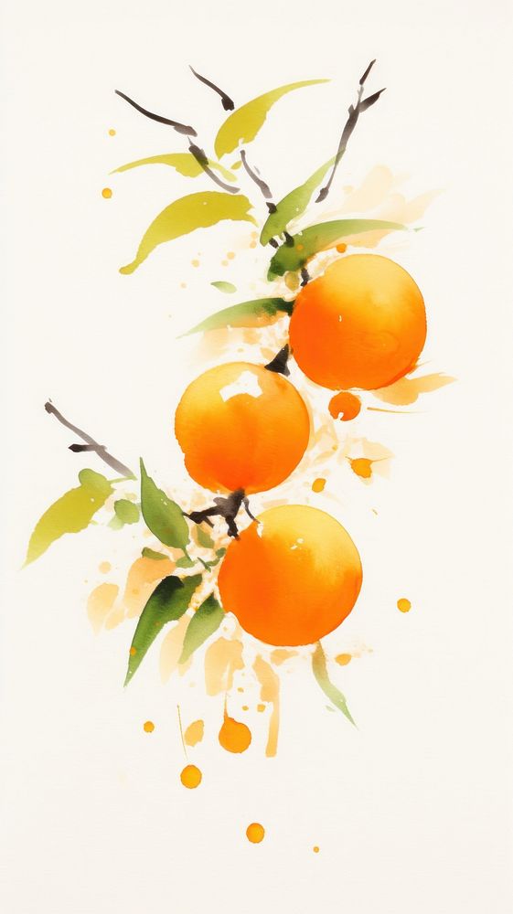 Grapefruit tangerine painting plant.