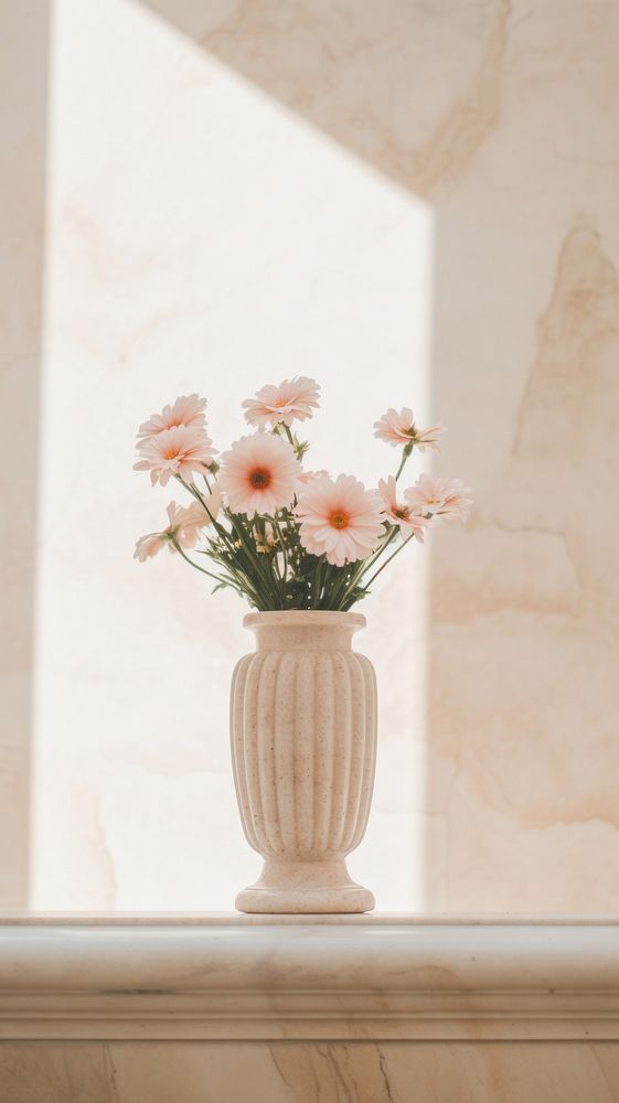 Flowers in vase windowsill plant architecture. AI generated Image by rawpixel.
