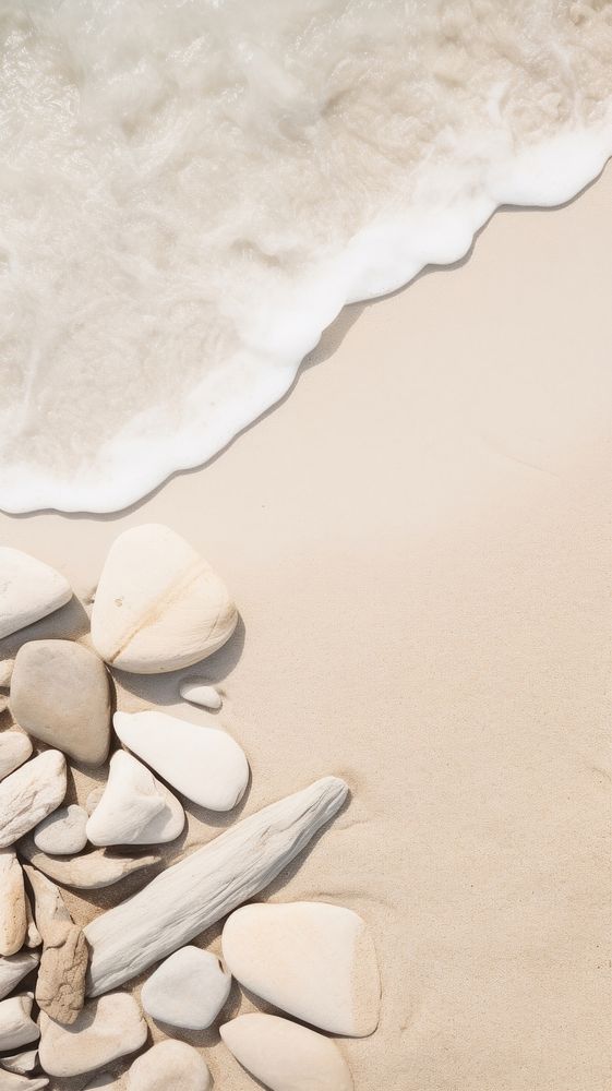 Beach outdoors nature pebble. AI generated Image by rawpixel.