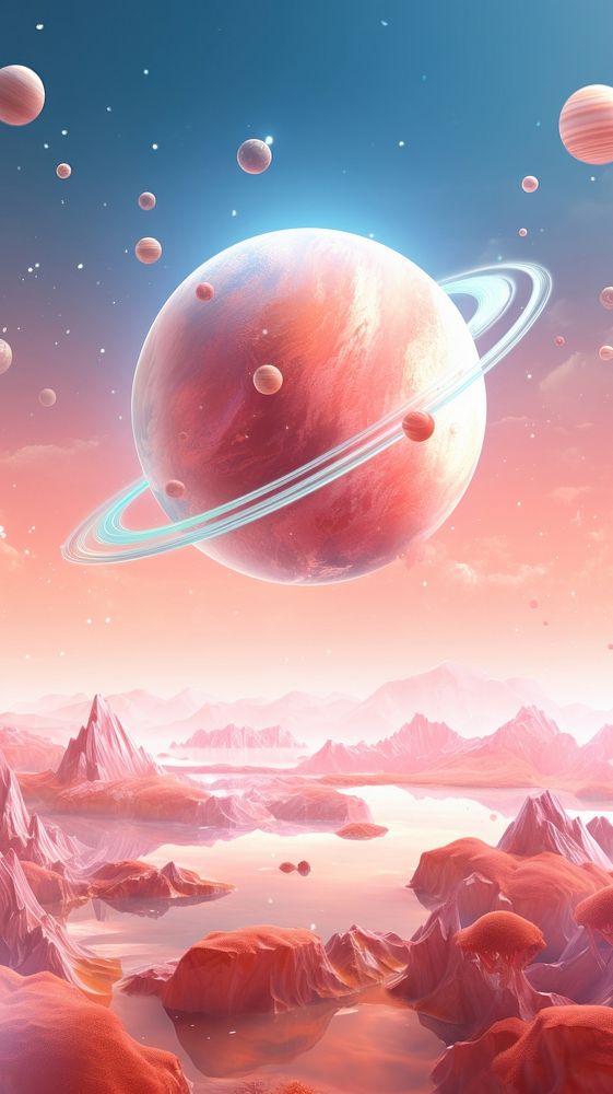  Planet astronomy universe outdoors. AI generated Image by rawpixel.