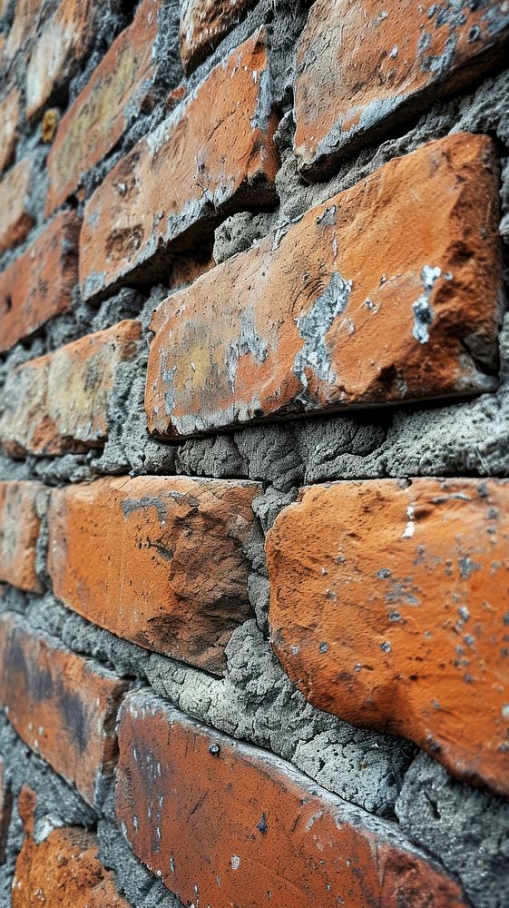 Brick wall architecture deterioration.