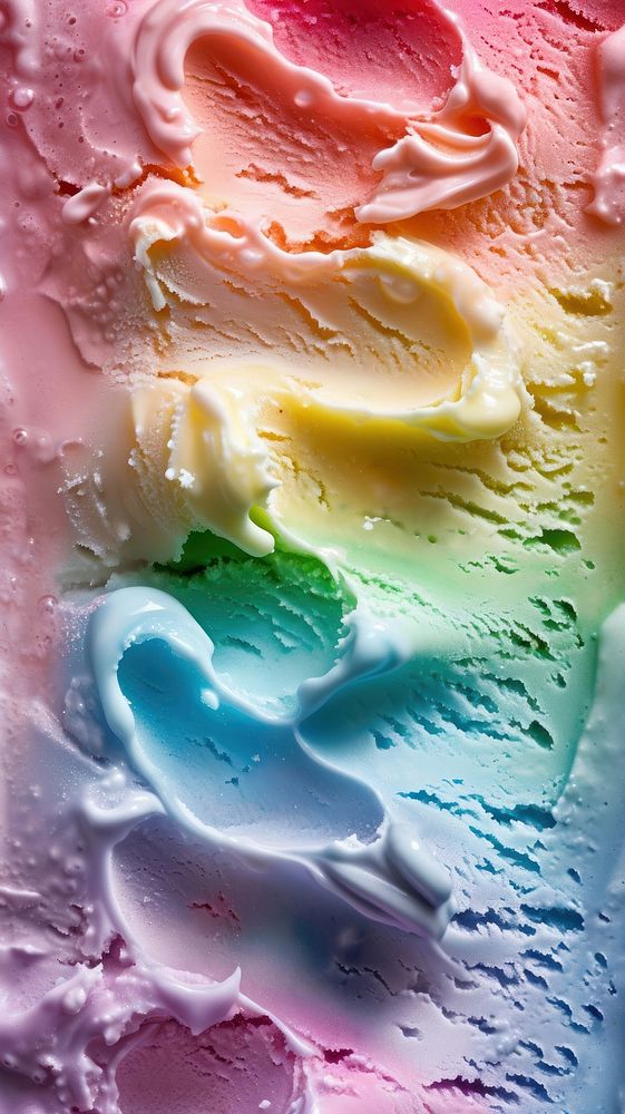 Ice cream rainbow dessert food backgrounds.