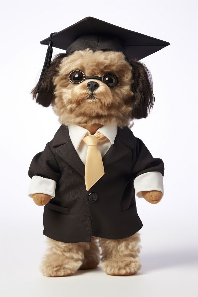 Dog student suit graduation mammal pet.