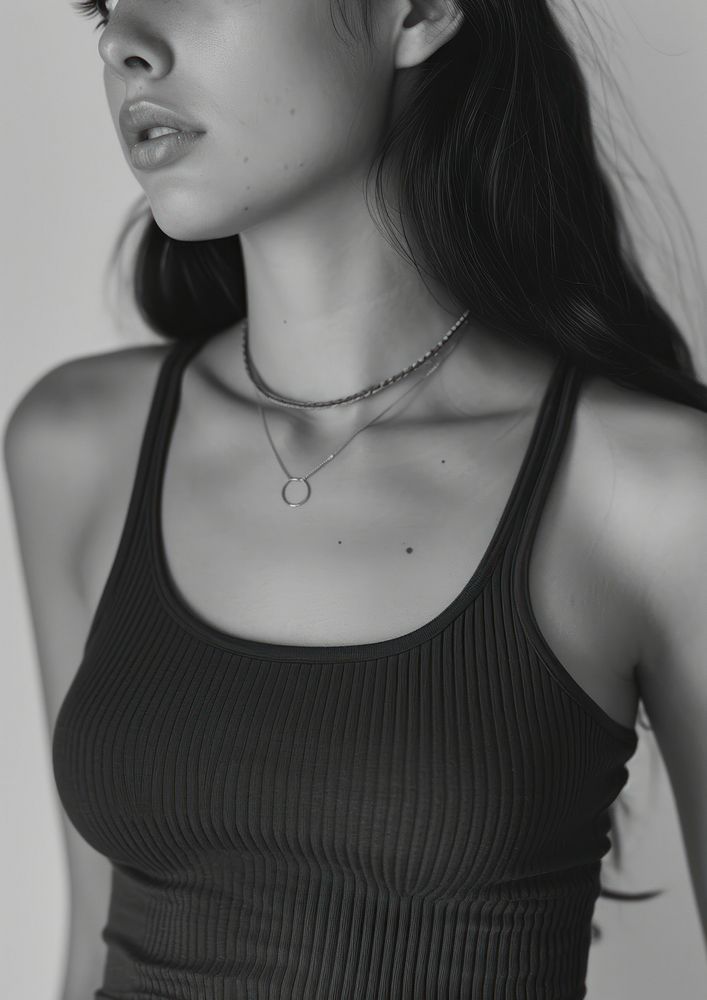 Latinx young woman necklace jewelry fashion.