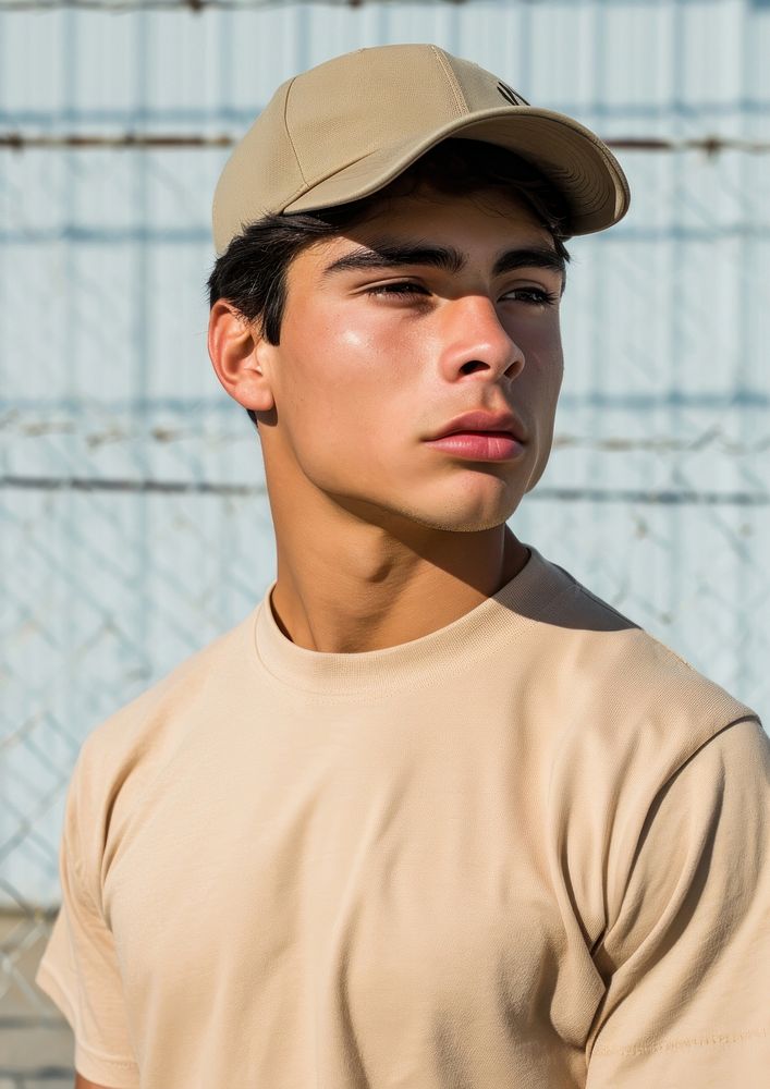 Latinx young man baseball fashion baseball cap.