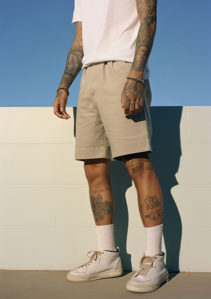 Mexican gangsters shorts footwear fashion.