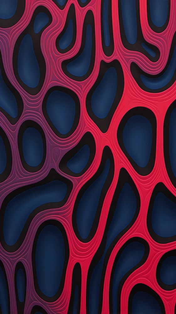  Red and blue ink on blue mat pattern art magnification. AI generated Image by rawpixel.