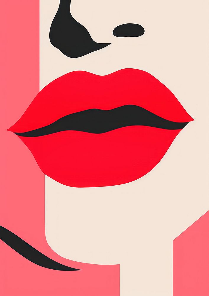 Lipstick smooch backgrounds perfection creativity. | Premium Photo ...