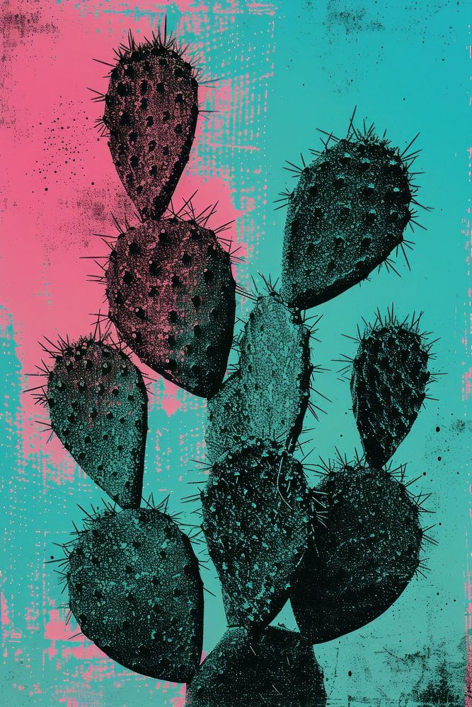 Cactus nature plant art.