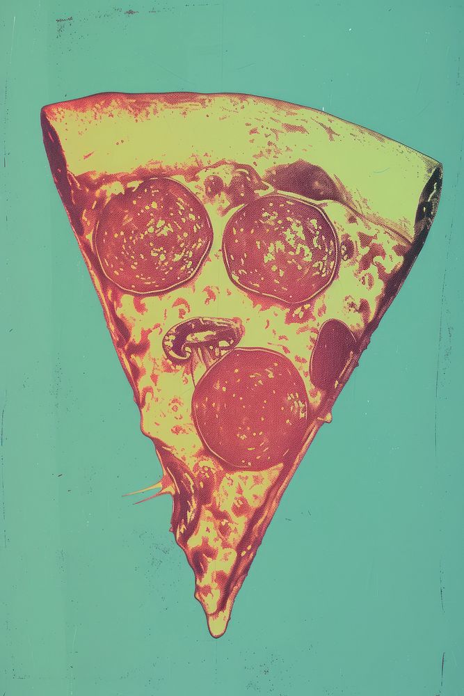 Pizza food art pepperoni.