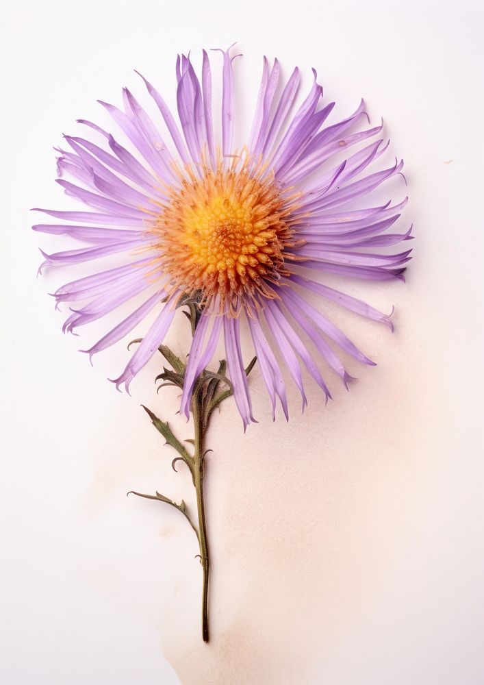 Real Pressed a aster flower blossom petal.