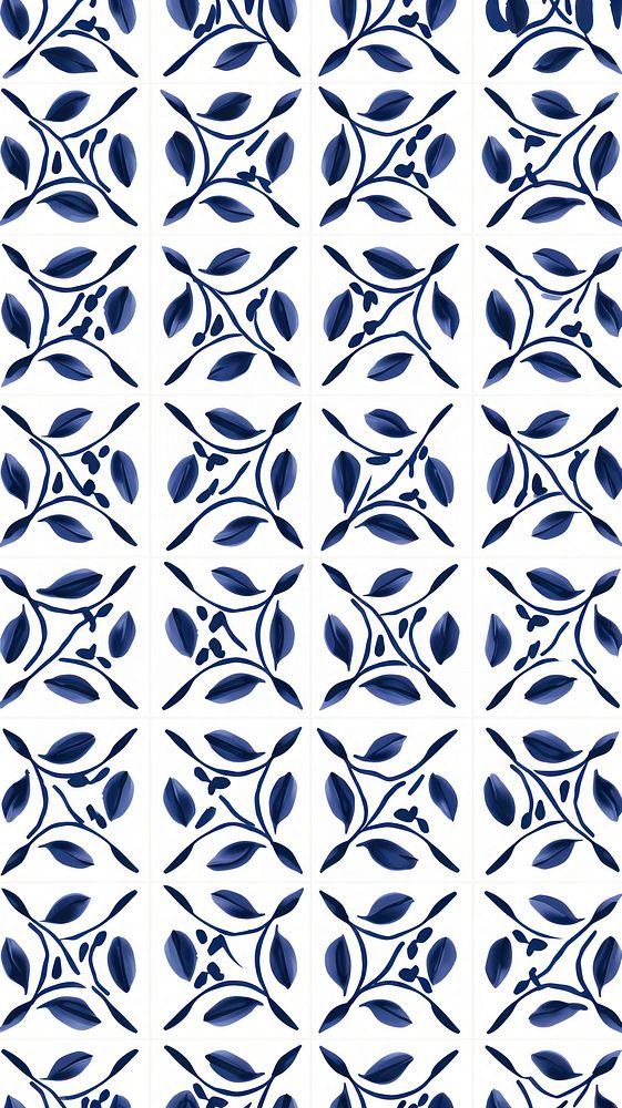 Tile pattern of tea leaf backgrounds white repetition.