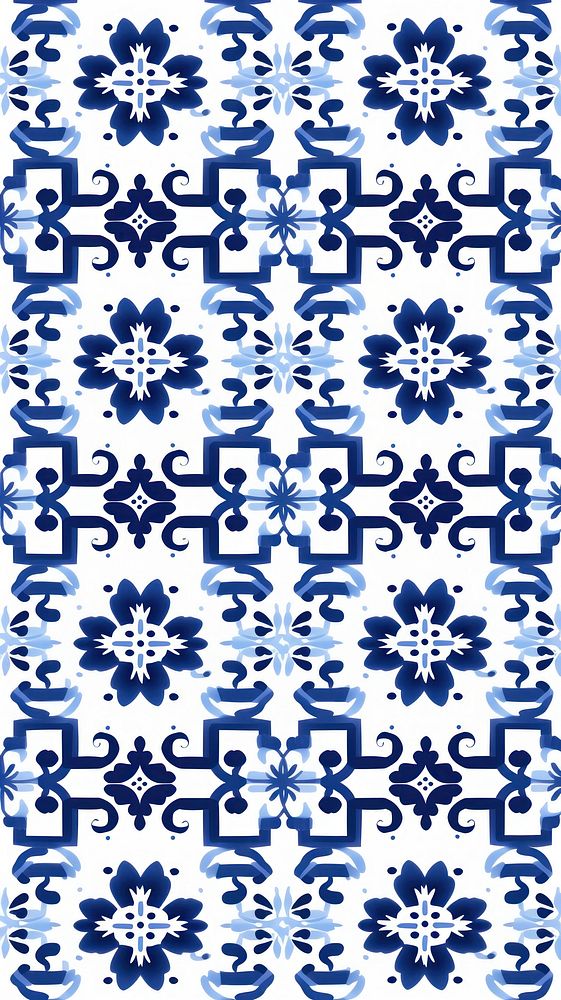 Tile pattern of candle backgrounds white blue.