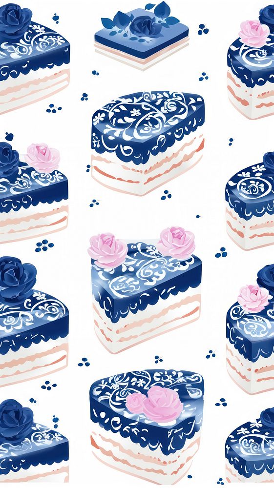 Tile pattern of cake backgrounds dessert icing.