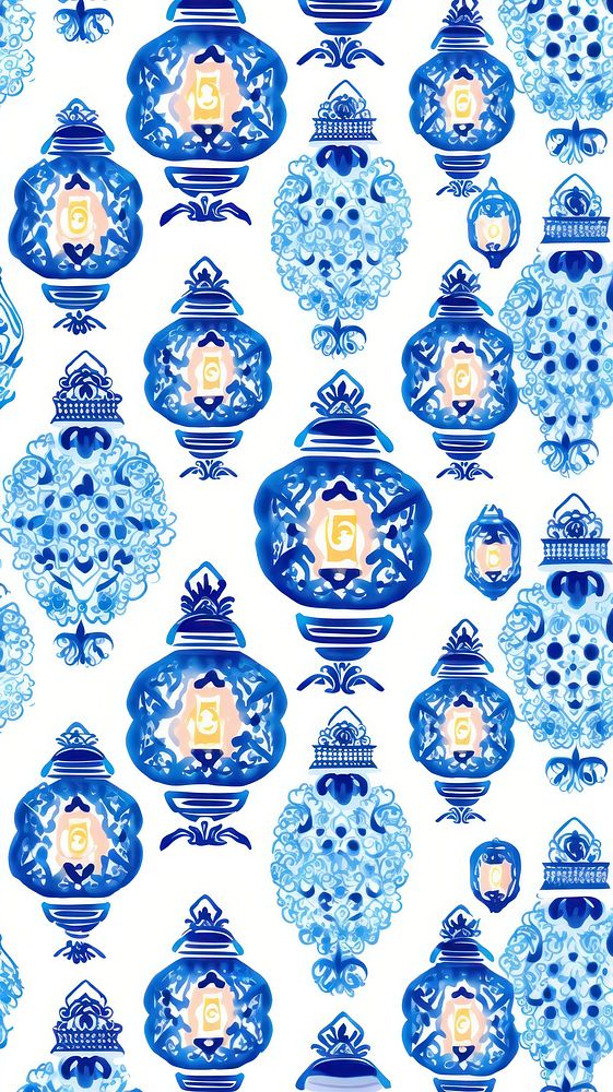 Tile pattern of lantern art backgrounds porcelain.