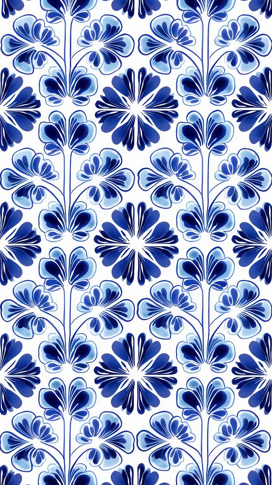 Tile pattern of leaf art backgrounds blue.