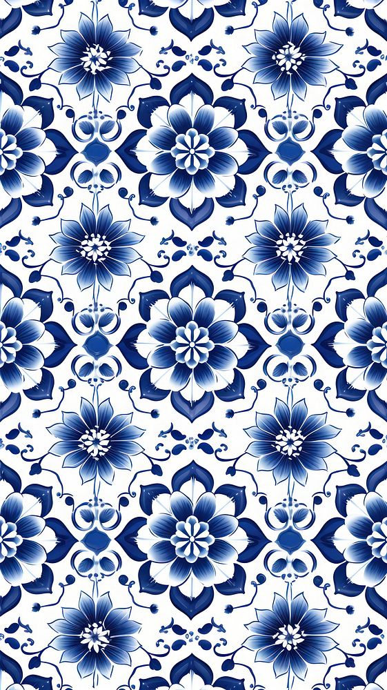 Tile pattern of lotus backgrounds porcelain white.