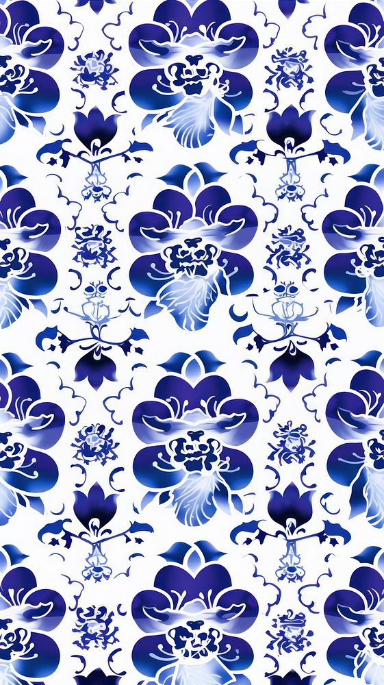 Tile pattern of orchid art backgrounds white.