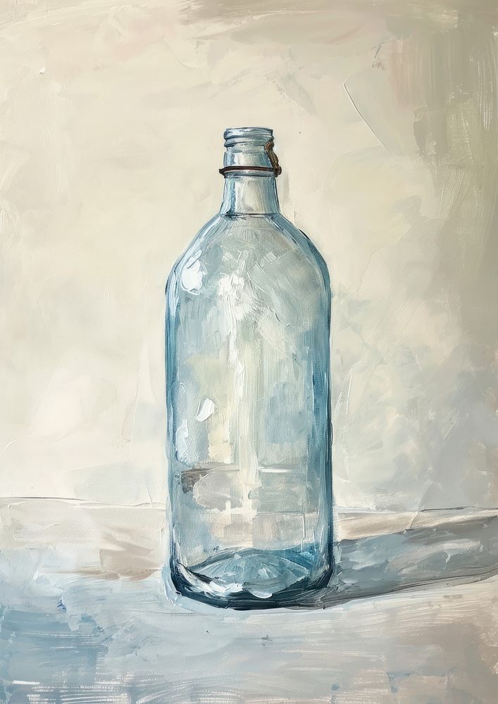 Bottle painting glass jar.