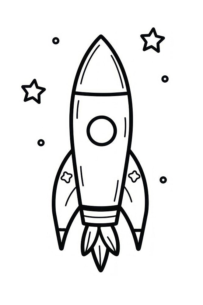 Rocket doodle spaceplane spacecraft.