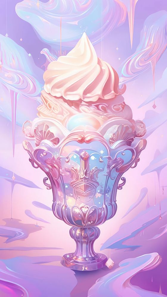 Icecream holography dessert sundae creativity.