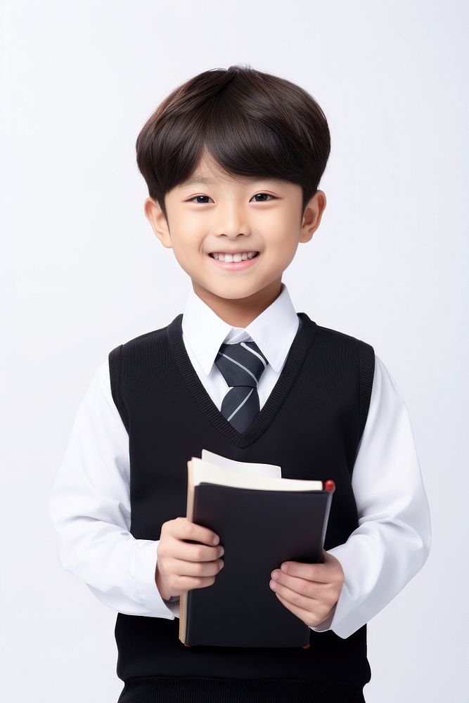 Korean kid portrait student school.