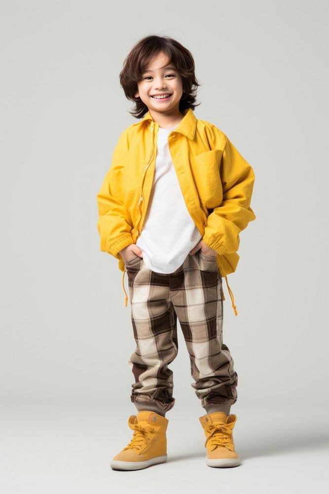 Japanese kid cheerful fashion jacket.