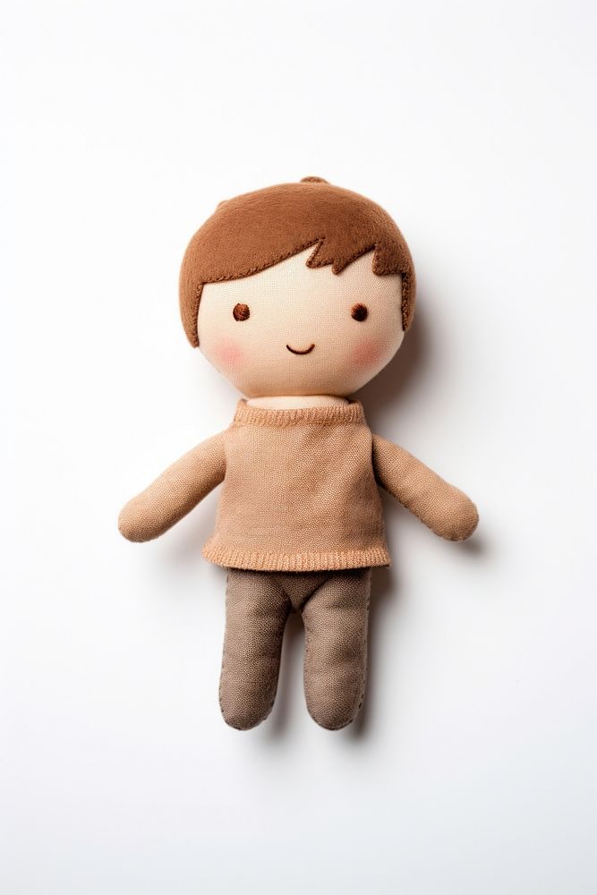 Stuffed doll cute boy plush baby toy.