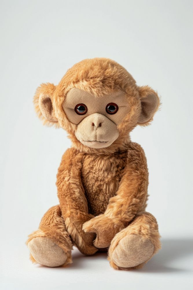 Stuffed doll monkey plush cute toy.