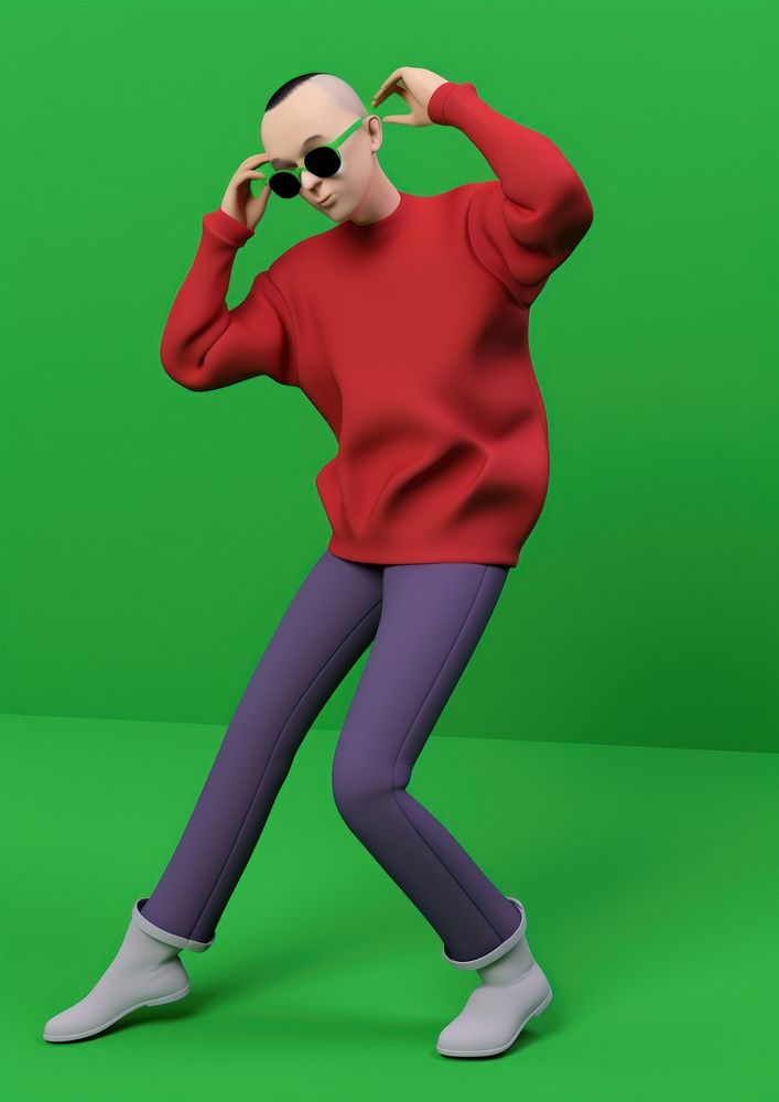 Cartoon sunglasses fashion green. AI generated Image by rawpixel.