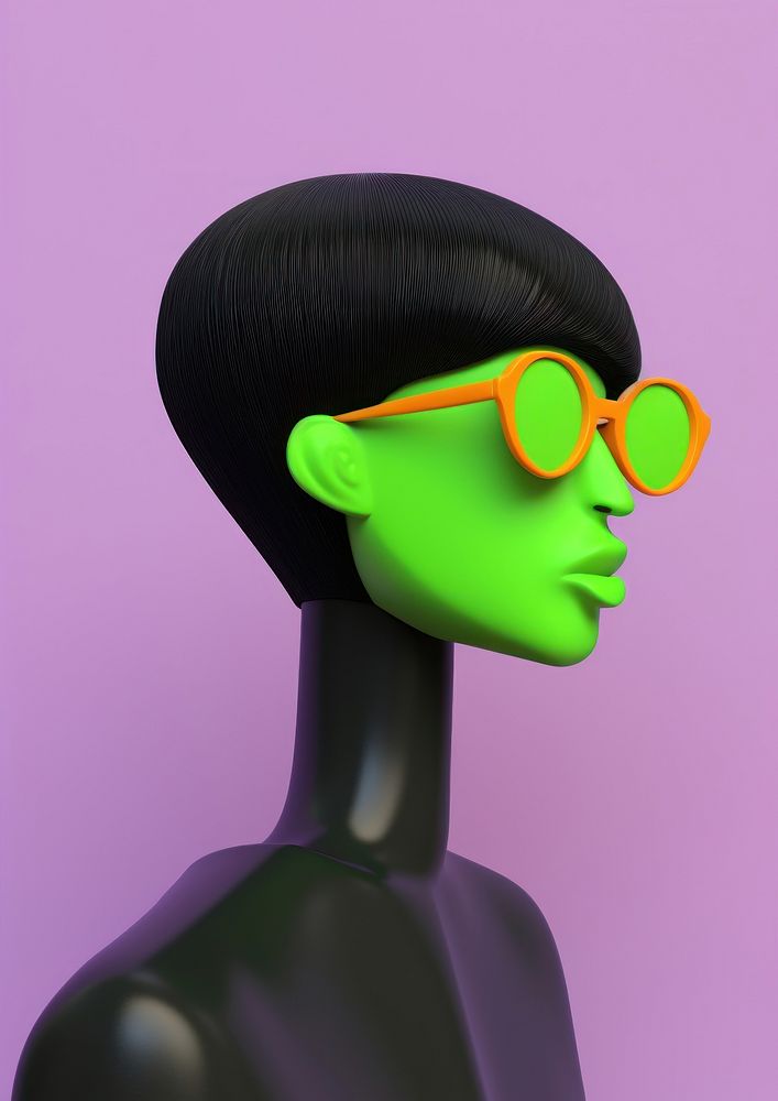 Man with black heart portrait glasses fashion. AI generated Image by rawpixel.