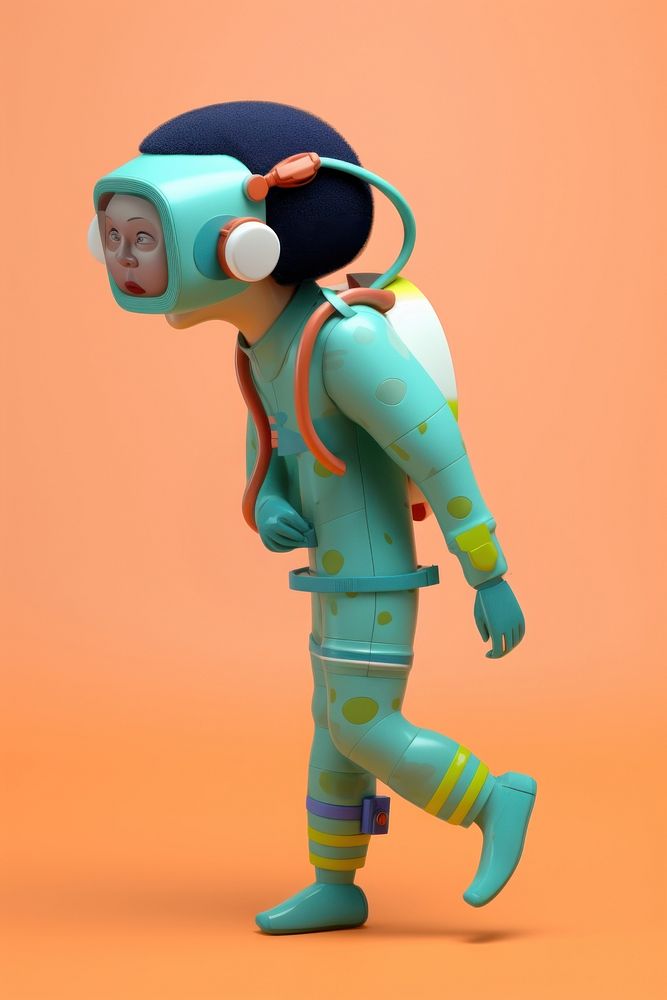 Astronaut cartoon toy protection. AI generated Image by rawpixel.