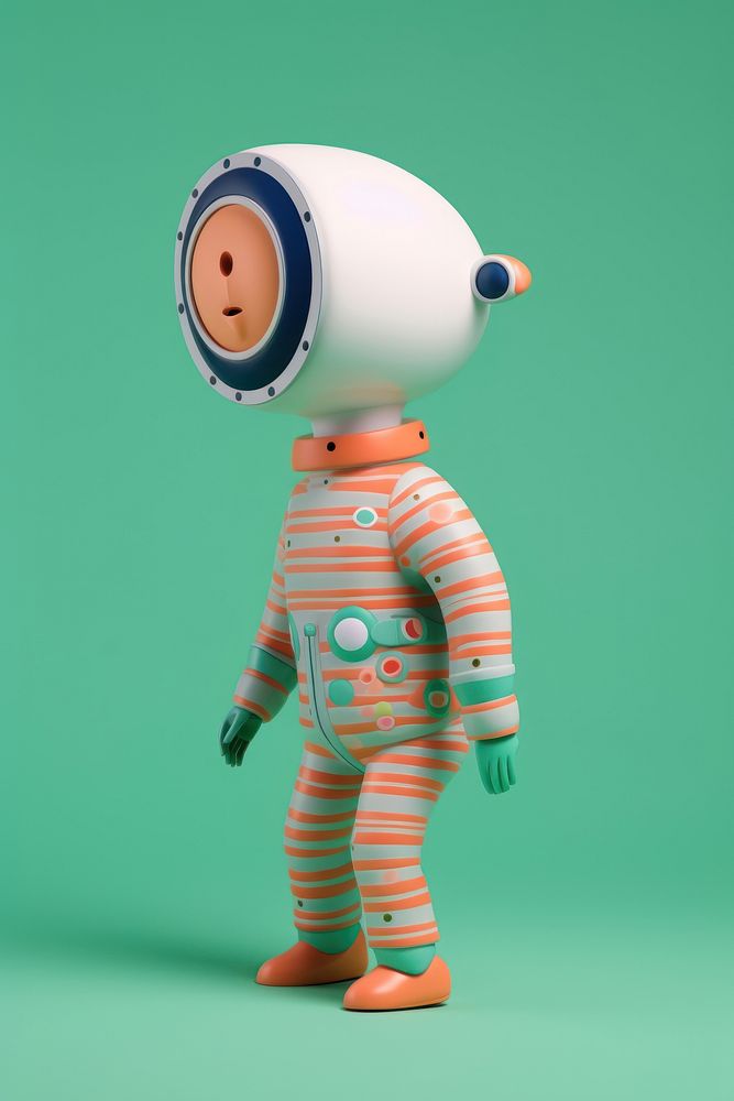 Astronaut cartoon robot toy. AI generated Image by rawpixel.