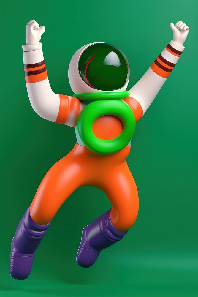 Astronaut cartoon toy representation. AI generated Image by rawpixel.