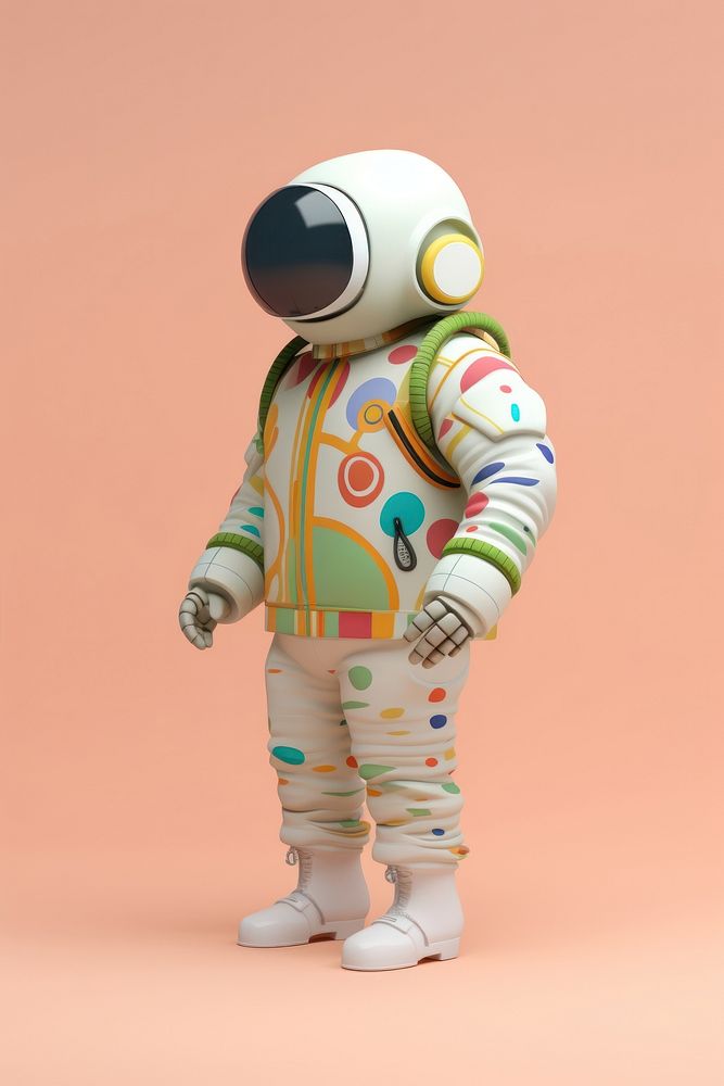 Astronaut cartoon pattern standing. AI generated Image by rawpixel.