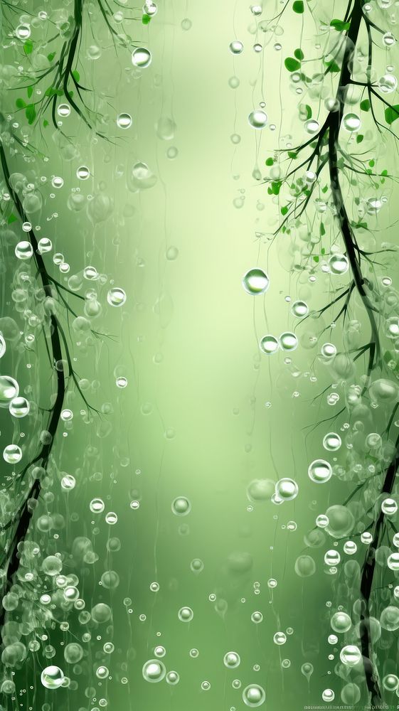  Water drops Green wallpaper green outdoors. AI generated Image by rawpixel.