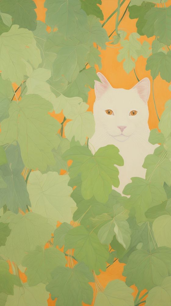  Green kittens painting animal. AI generated Image by rawpixel.