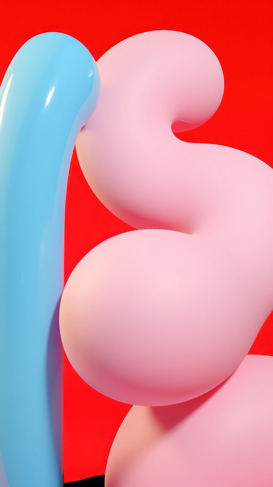  Abstract wallpaper balloon toy number. AI generated Image by rawpixel.