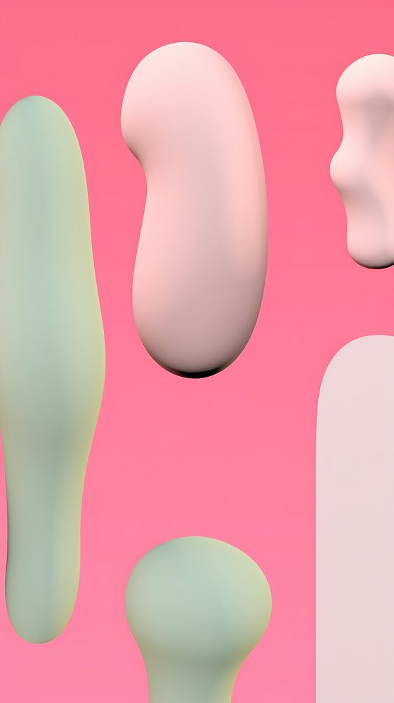  Abstract wallpaper cartoon green pink. AI generated Image by rawpixel.